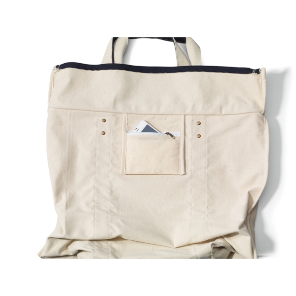 Cotton canvas tote bag with 23" shoulder straps, reinforced web handles,... from ASI 56070 Gemline / Gemline®