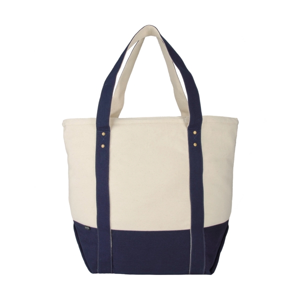 Cotton canvas tote bag with 23" shoulder straps, reinforced web handles,... from ASI 56070 Gemline / Gemline®