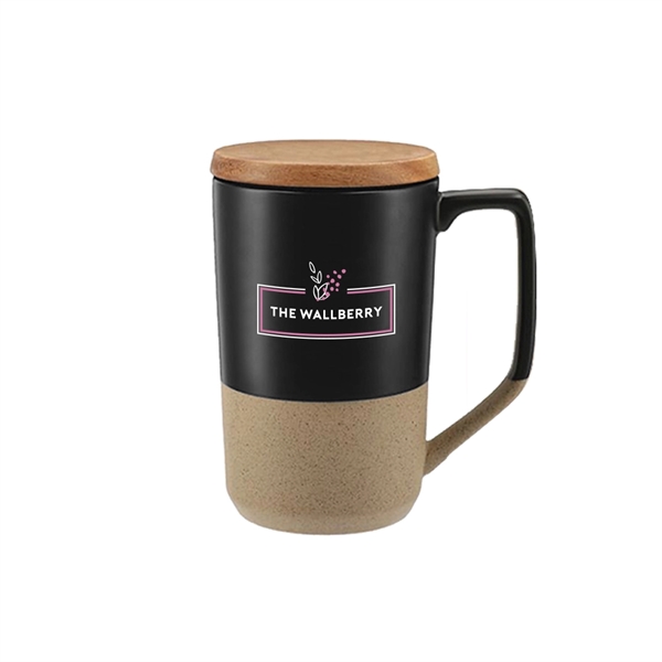 Wood Lid Horizon 15 oz. Ceramic Mug... from ASI 31517 Admart Products