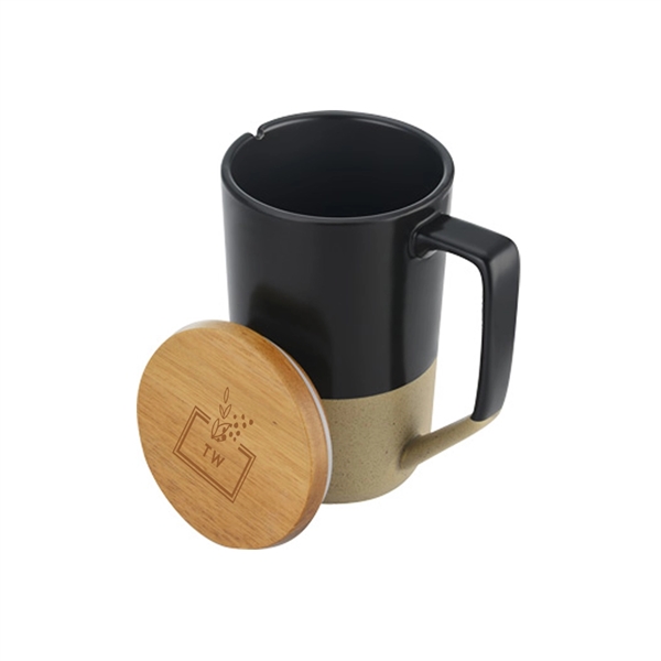 Wood Lid Horizon 15 oz. Ceramic Mug... from ASI 31517 Admart Products