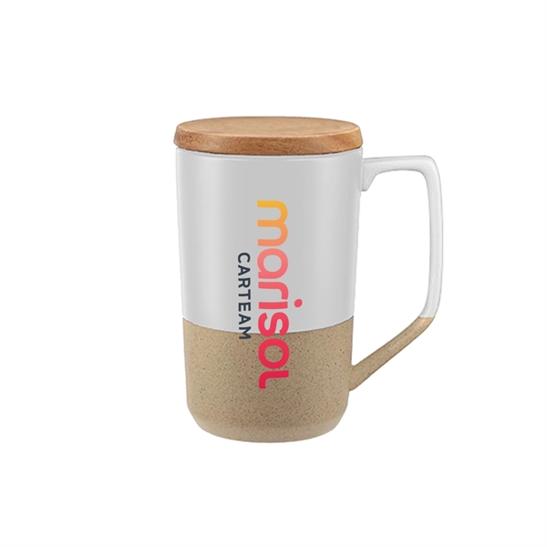 Wood Lid Horizon 15 oz. Ceramic Mug... from ASI 31517 Admart Products