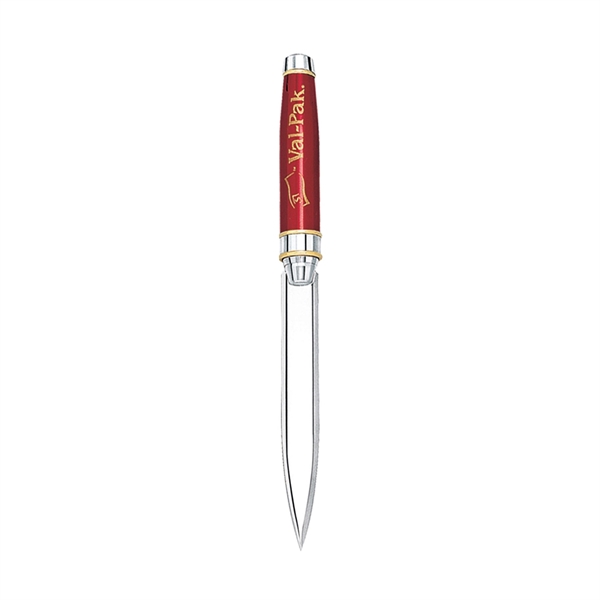 Brass construction barrel letter opener with polished gold accents.... from ASI 31517 Admart Products / Admart Line