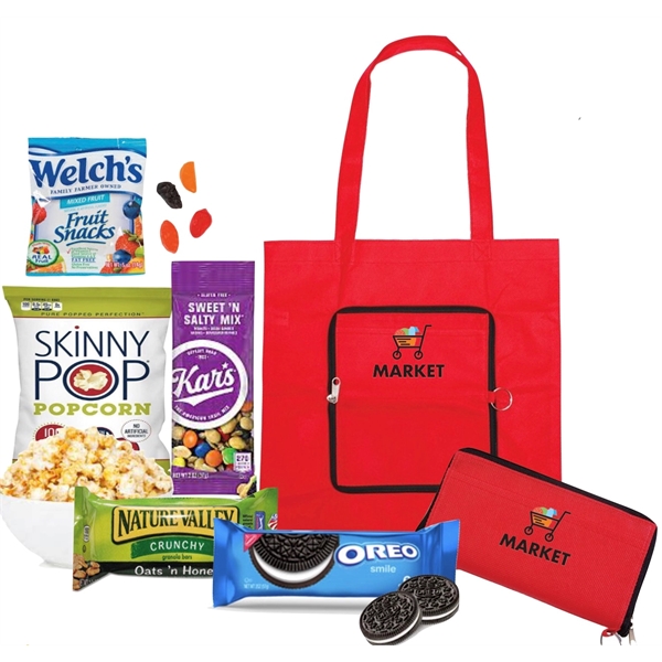 Shopping Tote with  Snacks... from ASI 89971 Stuff A Mug