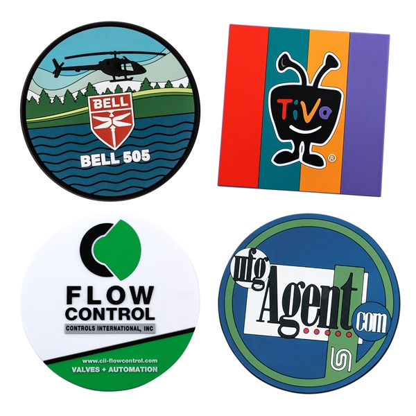 Custom soft PVC coasters in up to six molded colors.... from ASI 52263 EMT / EMT EMT EASY