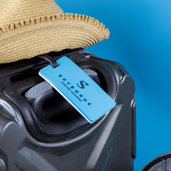 4" PVC luggage tag in assorted shapes and styles with silicone... from ASI 52263 EMT / EMT EMT EASY