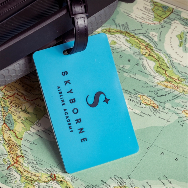 4" PVC luggage tag in assorted shapes and styles with silicone... from ASI 52263 EMT / EMT EMT EASY