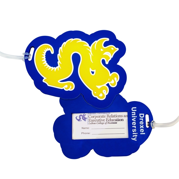 4" PVC luggage tag in assorted shapes and styles with silicone... from ASI 52263 EMT / EMT EMT EASY
