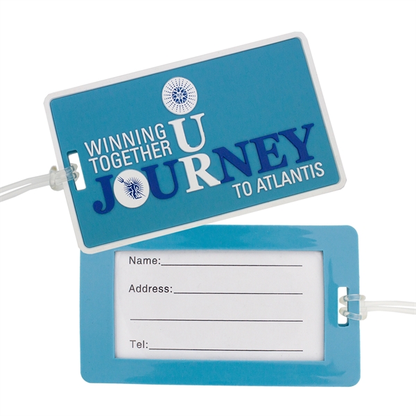 4" PVC luggage tag in assorted shapes and styles with silicone... from ASI 52263 EMT / EMT EMT EASY