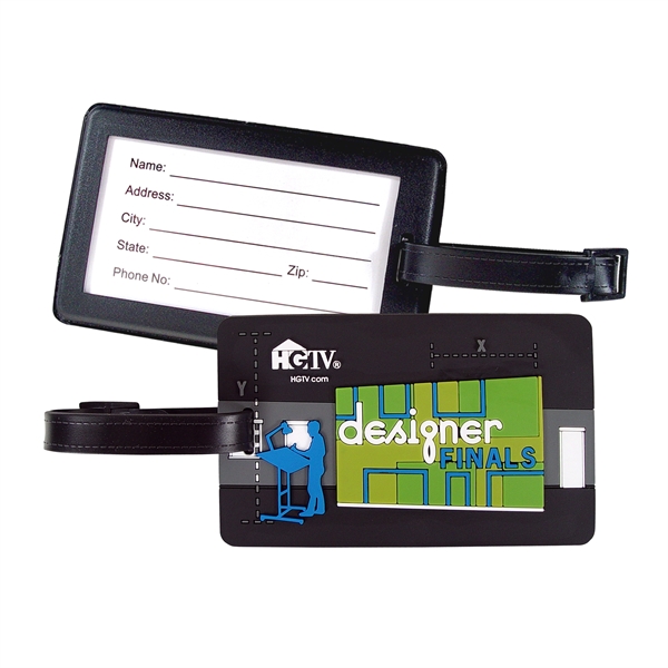 4" PVC luggage tag in assorted shapes and styles with silicone... from ASI 52263 EMT / EMT EMT EASY
