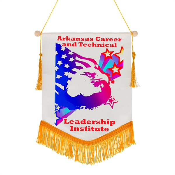 Hanging polyester friendship banners in assorted sizes with dowel rod and... from ASI 52263 EMT / EMT