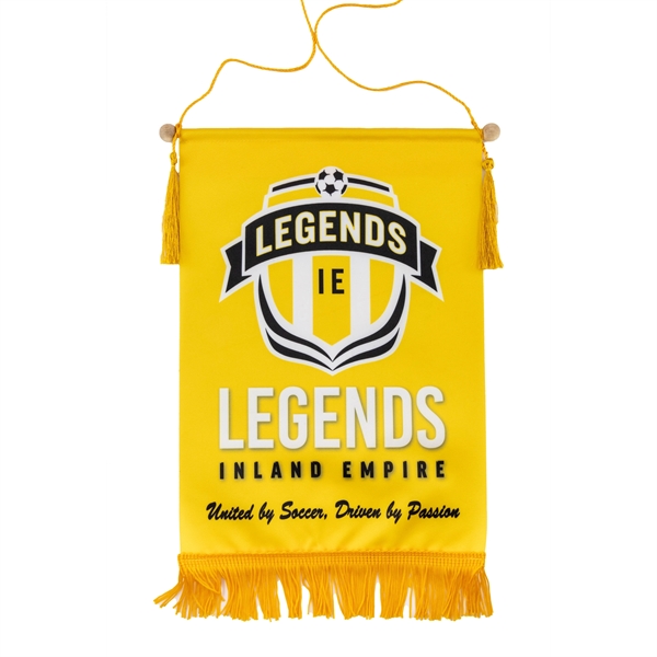 Hanging polyester friendship banners in assorted sizes with dowel rod and... from ASI 52263 EMT / EMT