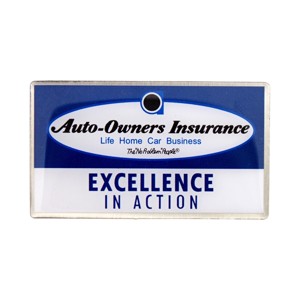 Stock shape lapel pins in assorted sizes with full color poly... from ASI 52263 EMT / EMT EMT EASY