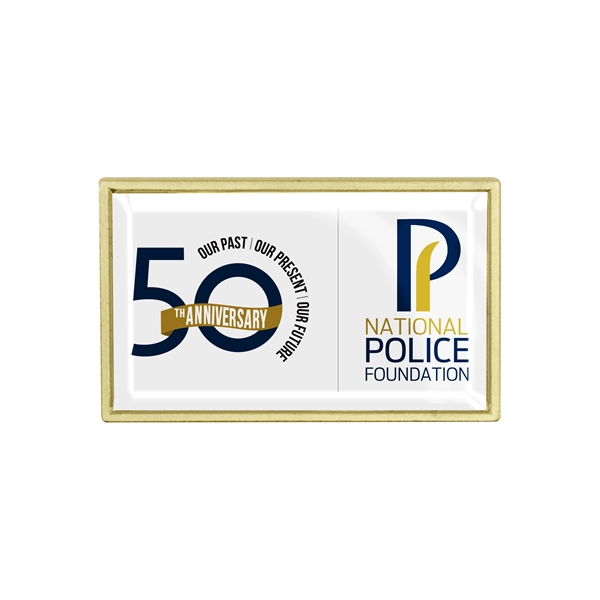 Stock shape brass lapel pins with full color poly dome imprint... from ASI 52263 EMT / EMT EMT EASY