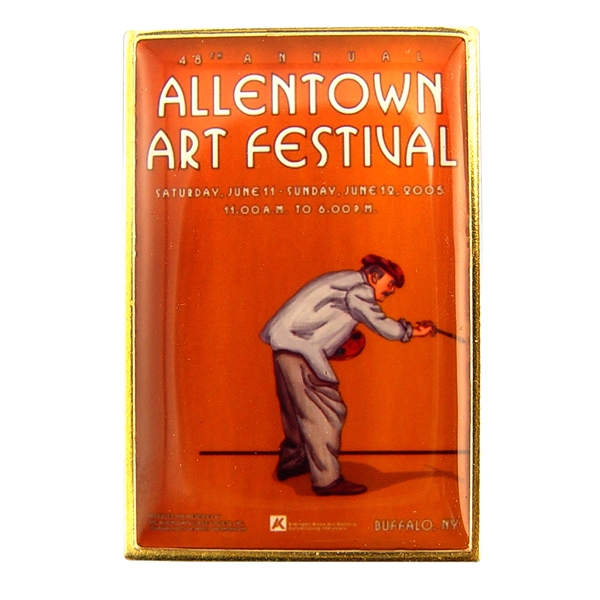 Stock shape brass lapel pins with full color poly dome imprint... from ASI 52263 EMT / EMT EMT EASY