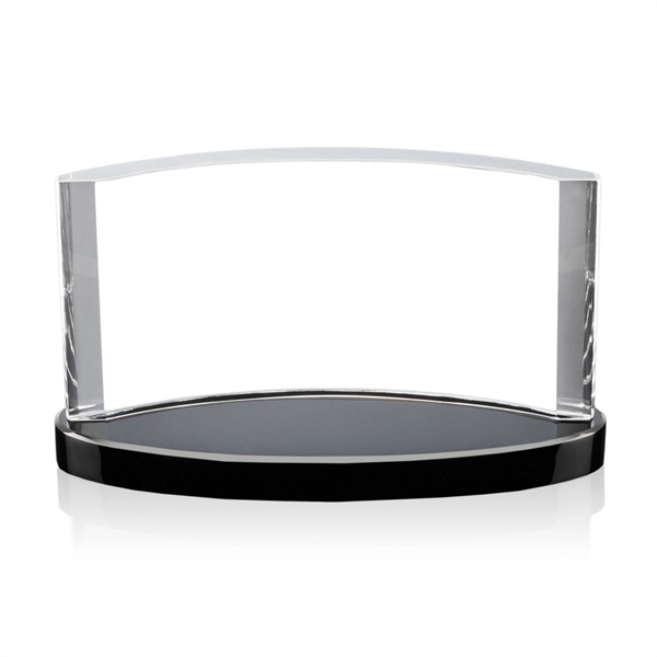 Stunning Optical Crescent award features curved Optical Crystal with rounded sides... from ASI 84592 St Regis Group / St Regis