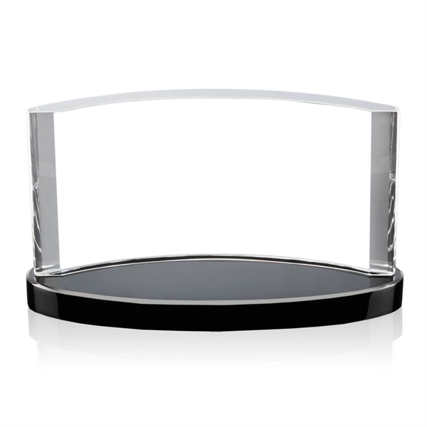 Stunning Optical Crescent award features curved Optical Crystal with rounded sides... from ASI 84592 St Regis Group / St Regis