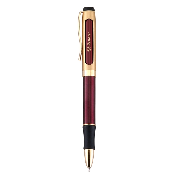 Twist action solid brass ballpoint pen with stain gold.... from ASI 31517 Admart Products / Admart Line