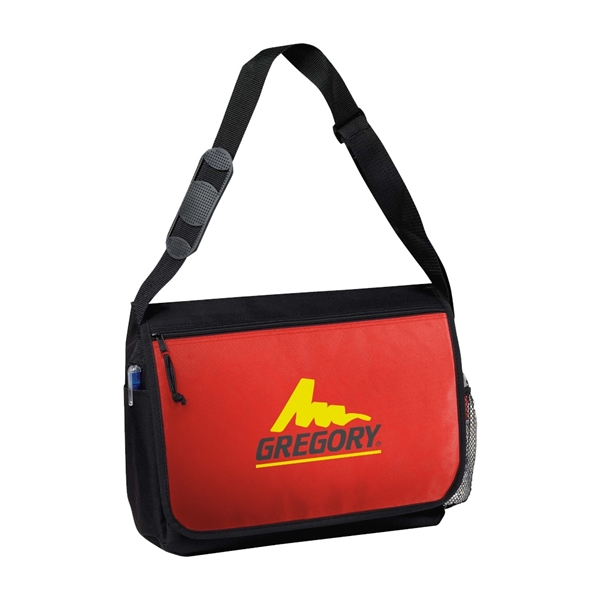 Computer messenger bag with padded laptop pocket.... from ASI 31517 Admart Products / Admart Line