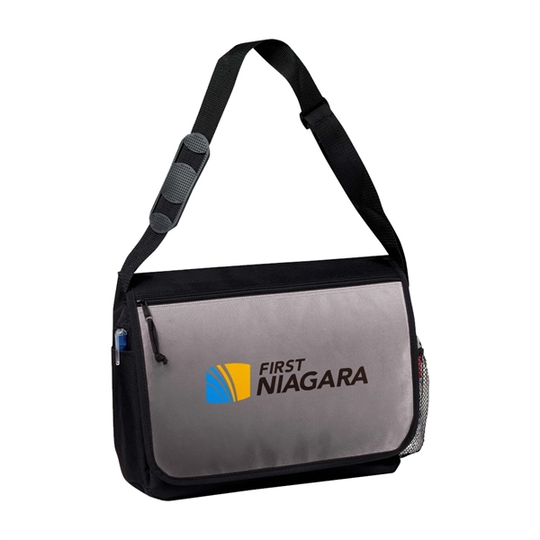 Computer messenger bag with padded laptop pocket.... from ASI 31517 Admart Products / Admart Line