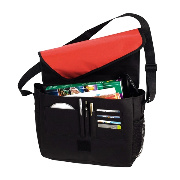 Computer messenger bag with padded laptop pocket.... from ASI 31517 Admart Products / Admart Line