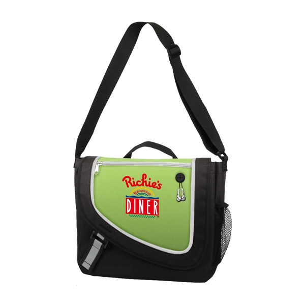 Business briefcase with main zippered compartment and earphone port.... from ASI 31517 Admart Products / Admart Line