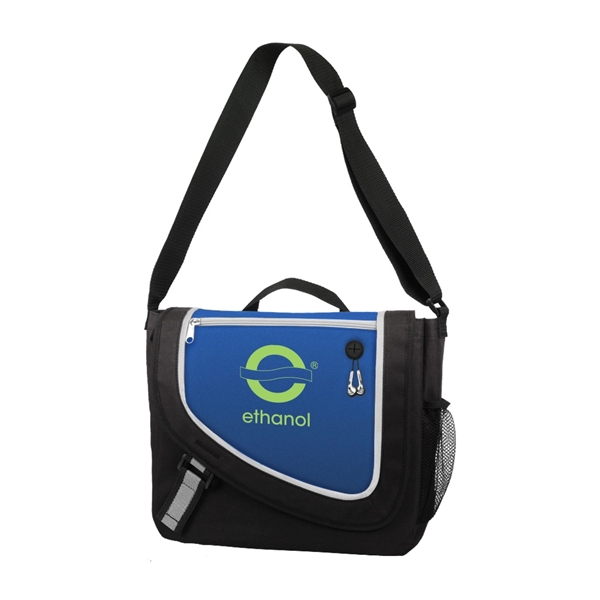 Business briefcase with main zippered compartment and earphone port.... from ASI 31517 Admart Products / Admart Line