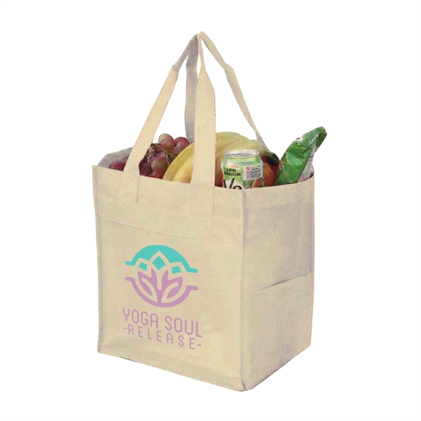 Pocketed Non-Woven Shopping Tote... from ASI 31517 Admart Products / Admart Line