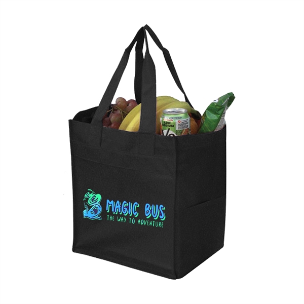 Pocketed Non-Woven Shopping Tote... from ASI 31517 Admart Products / Admart Line