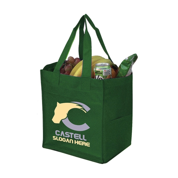Pocketed Non-Woven Shopping Tote... from ASI 31517 Admart Products / Admart Line