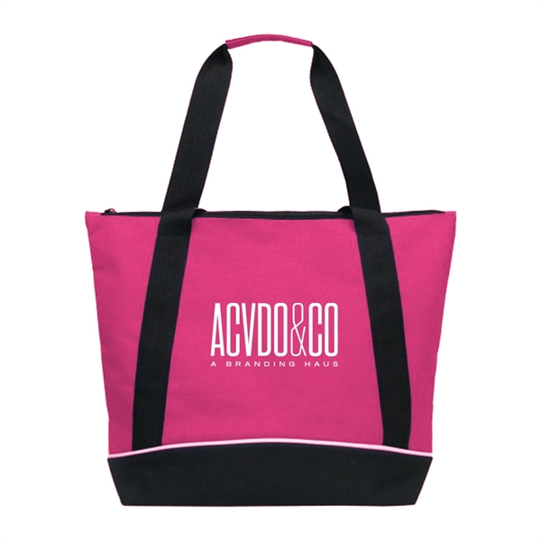 Jumbo Two-Tone Zipper Tote Bag... from ASI 31517 Admart Products / Admart Line