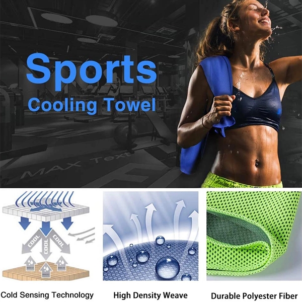 Ultra quality microfiber cooling sports towel; made with highly breathable mesh... from ASI 68190 Lungsal / Lungsal
