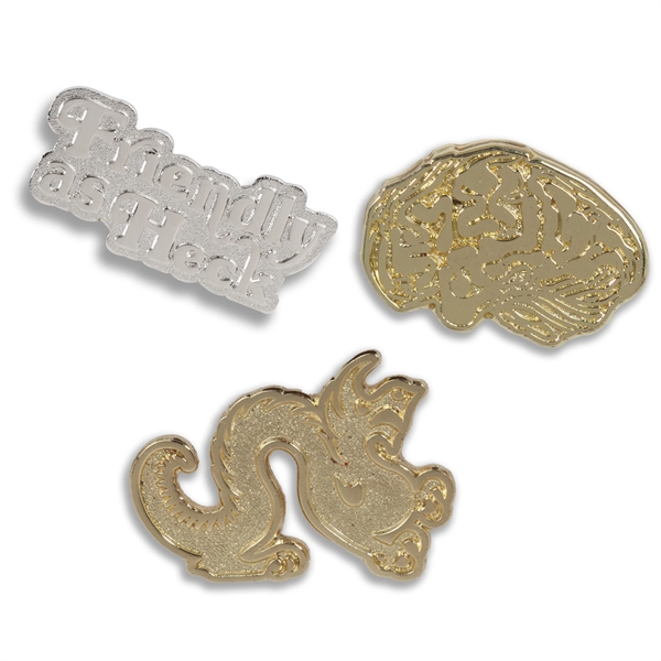 Die-struck iron custom lapel pins in 1/2", 3/4", 1", 1.25", 1.5"... from ASI 62088 IDProductsource