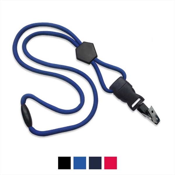 DTACH 36" 1/4" wide polyester lanyard with bulldog clip attachment.... from ASI 62088 IDProductsource