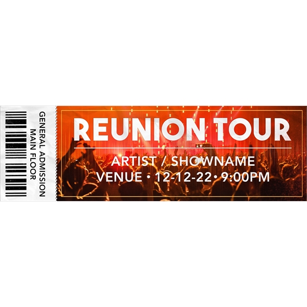 Ticket shaped acrylic magnets with 1/4" thickness and full color imprinting.... from ASI 72521 Morris Magnets / Laser Cuts