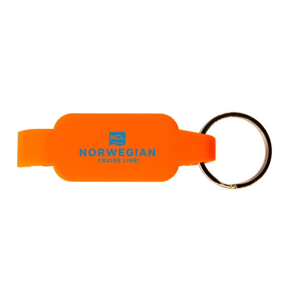 2.5"W x 0.75"H  bottle/can opener with split key ring.... from ASI 90807 Tekweld
