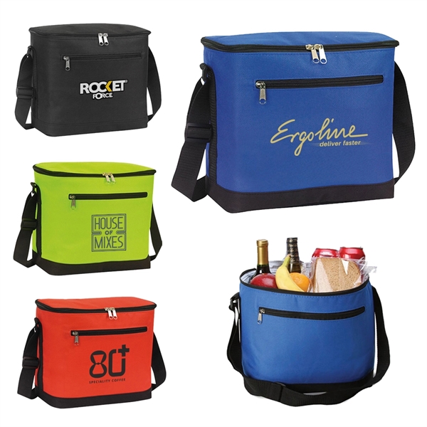Insulated lunch bag with front zipper pocket.... from ASI 31517 Admart Products / Admart Line