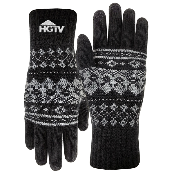 100% acrylic knit gloves featuring conducting fiber on three fingertips for... from ASI 90160 Suntex Industries