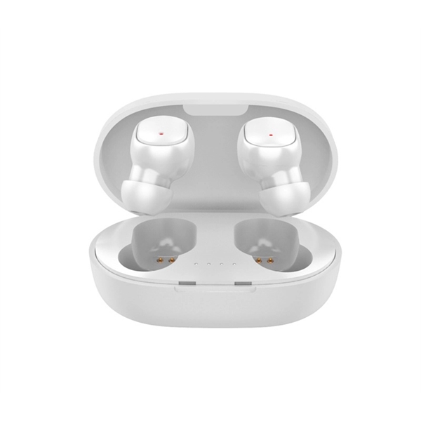 A pair of A6S wireless bluetooth earbuds with an included charging... from ASI 37218 Athena Promo (tm)