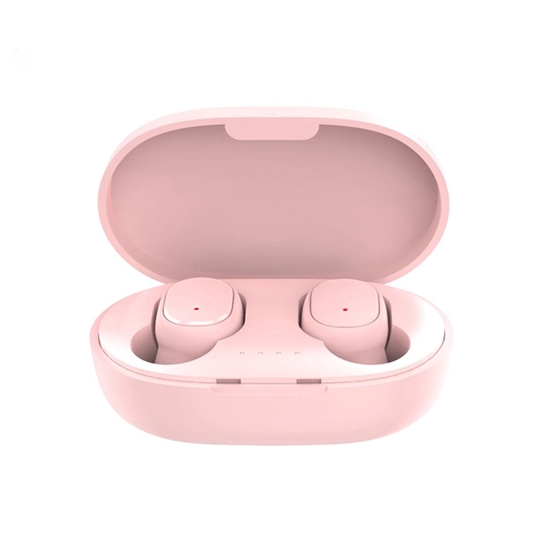 A pair of A6S wireless bluetooth earbuds with an included charging... from ASI 37218 Athena Promo (tm)