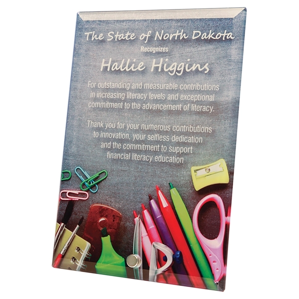 Vertical Glass Sign Kickstand... from ASI 92531 Unique Custom Products / UCP