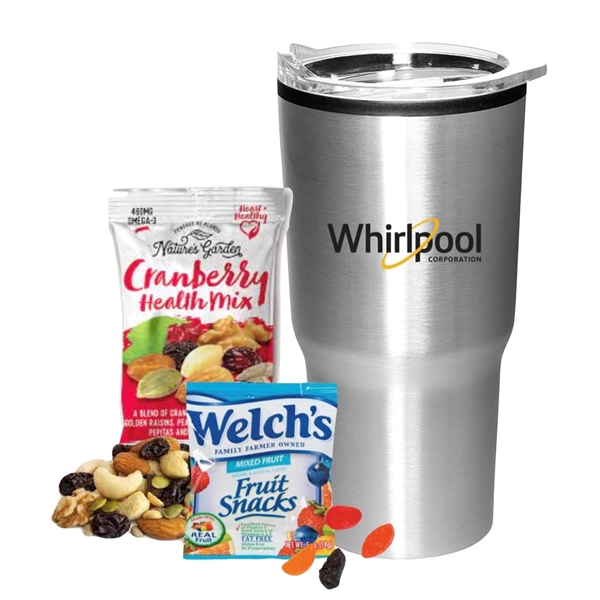 Stainless Tumbler filled with Healthy Snacks... from ASI 89971 Stuff A Mug