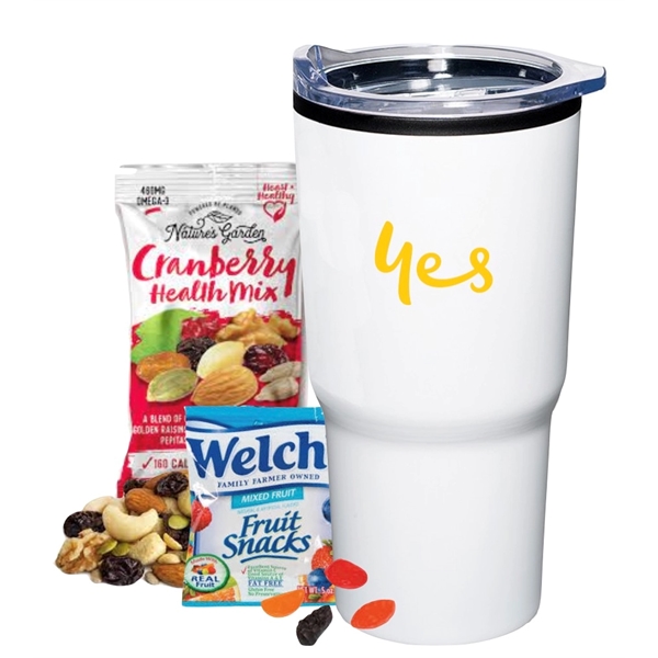 Stainless Tumbler filled with Healthy Snacks... from ASI 89971 Stuff A Mug