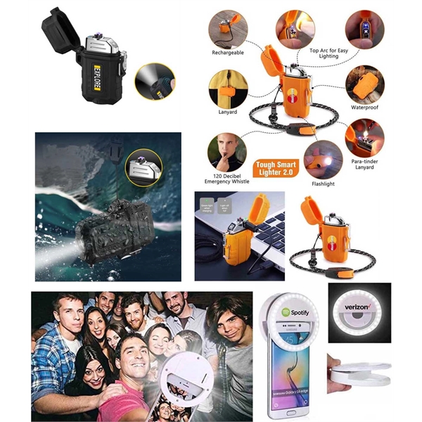 USB Rechargeable Flameless Lighter + LED Ring Light.... from ASI 79909 Promotek