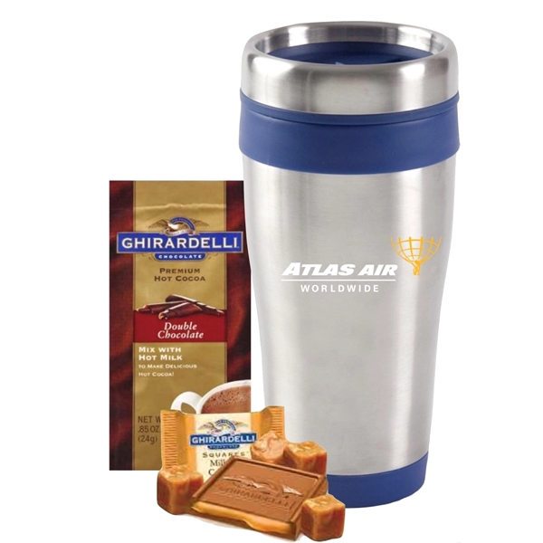 Tumbler with Ghirardelli Cocoa & Chocolate Square... from ASI 89971 Stuff A Mug