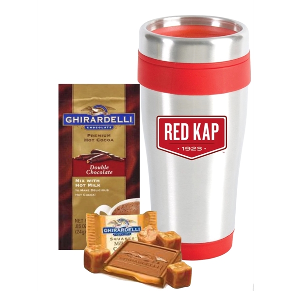 Tumbler with Ghirardelli Cocoa & Chocolate Square... from ASI 89971 Stuff A Mug