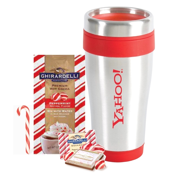 Tumbler with Ghirardelli Peppermint Cocoa & Chocolate Square... from ASI 89971 Stuff A Mug