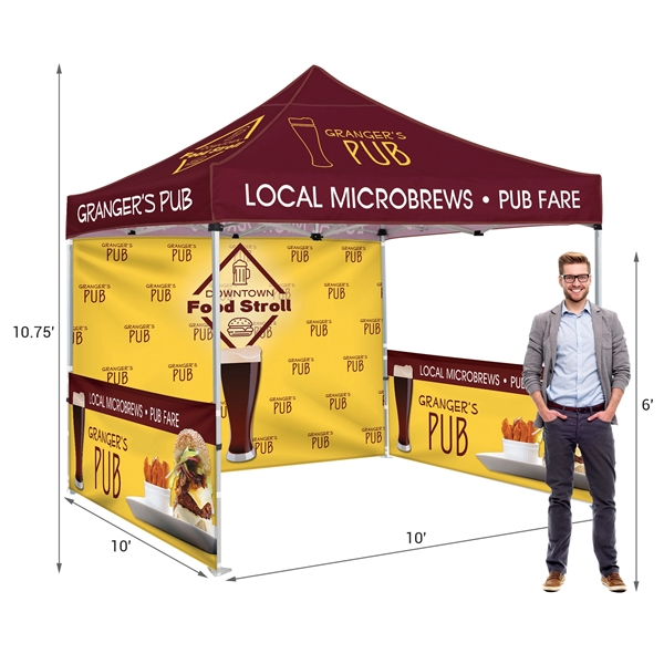 Custom Full Color Digital 10' Heavy Duty Hexagon Canopy Tent With... from ASI 80228 Quinn