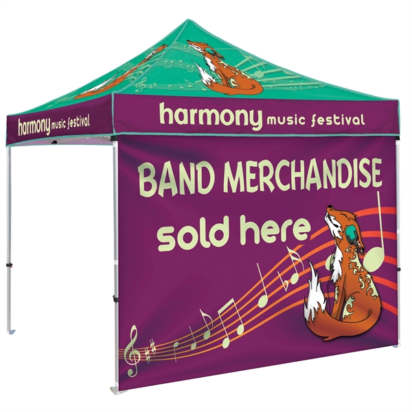 Custom Full Color Digital 10' Heavy Duty Hexagon Canopy Tent With... from ASI 80228 Quinn
