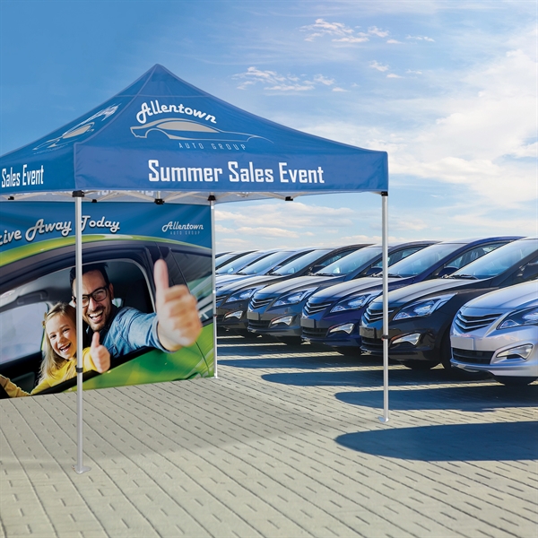 Custom Full Color Digital 10' Heavy Duty Hexagon Canopy Tent With... from ASI 80228 Quinn