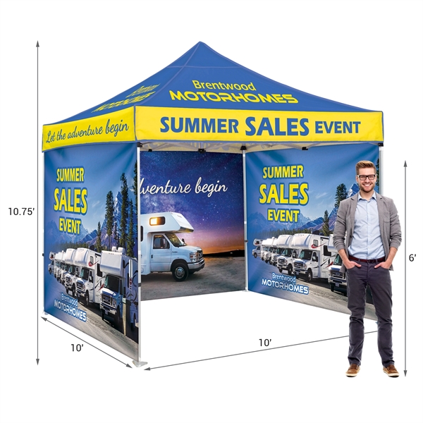 Custom Full Color Digital 10' Heavy Duty Hexagon Canopy Tent With... from ASI 80228 Quinn